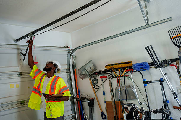 Professional Garage Door Panel Replacement technician working in Trenton, MI